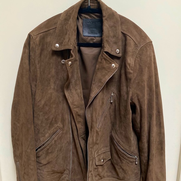 Allsaints Suede Men’s Leather Jacket - Picture 1 of 8